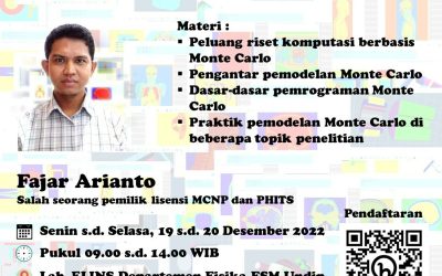 Pelatihan MCNP dan PHITS Fisika UNDIP