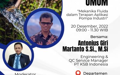 Kelas Pakar dari Alumni Fisika UNDIP berbagi Keahlian Fisika Mekanika Fluida